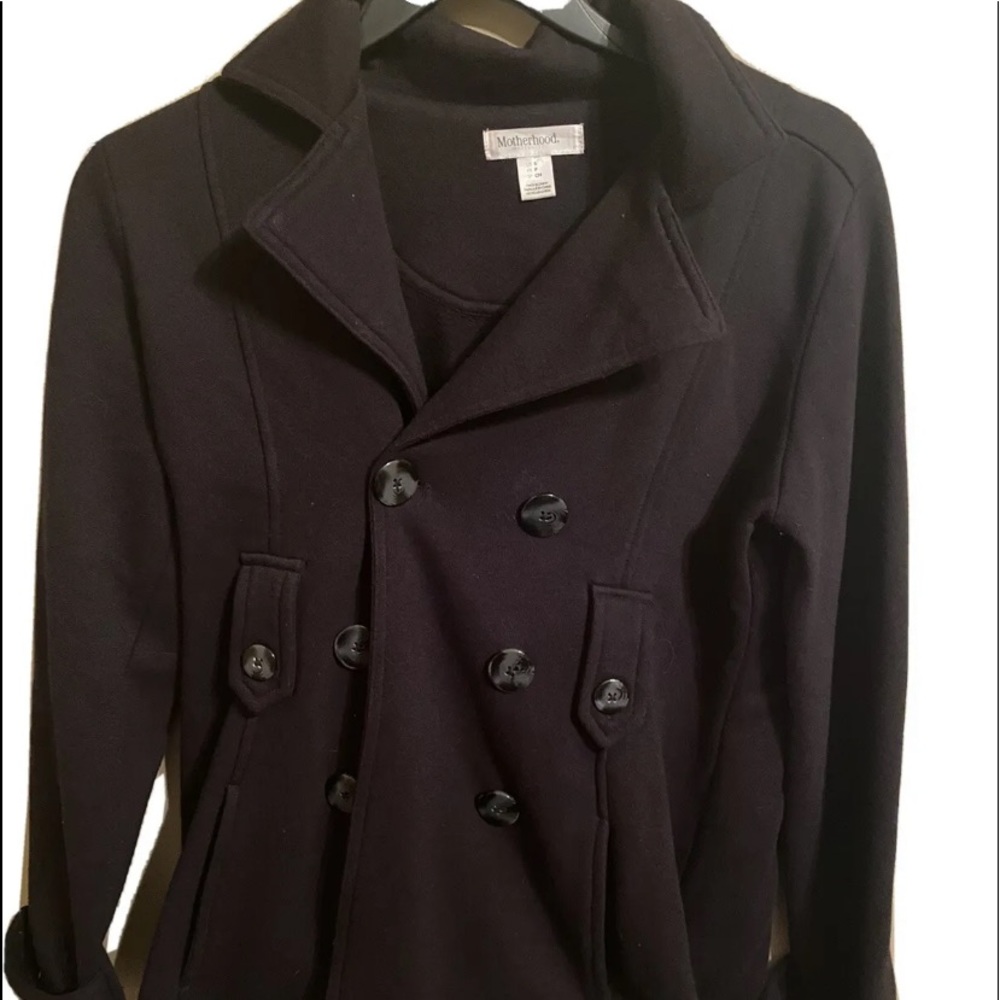 Motherhood Maternity Pea Coat Black Size Small